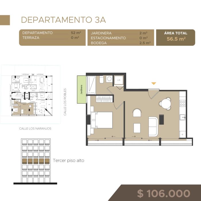 Naranjos 2-28 | Departamento 3A