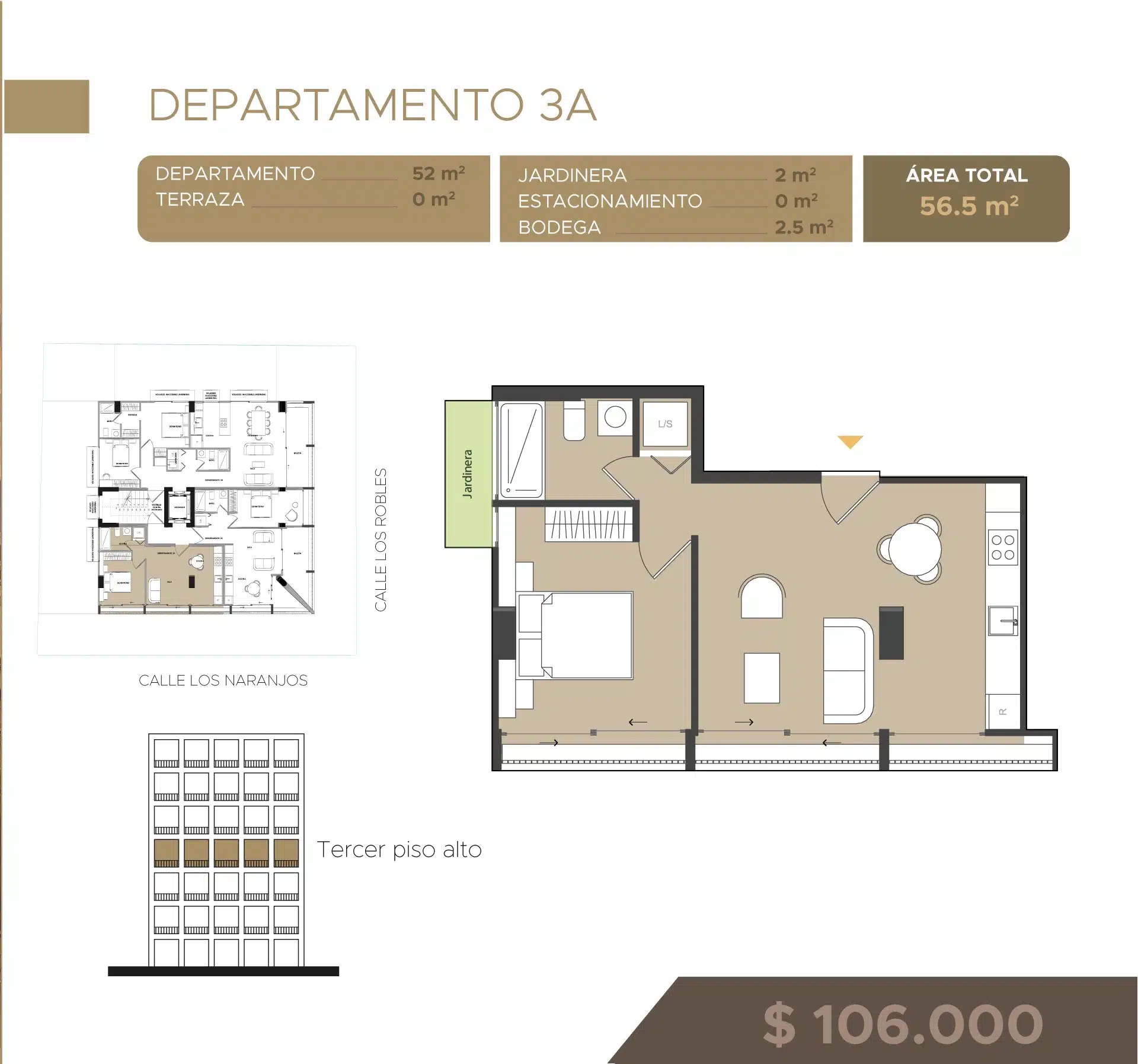 Departamento 3A en venta en Naranjos 2-28, Cuenca - CiuBaHo