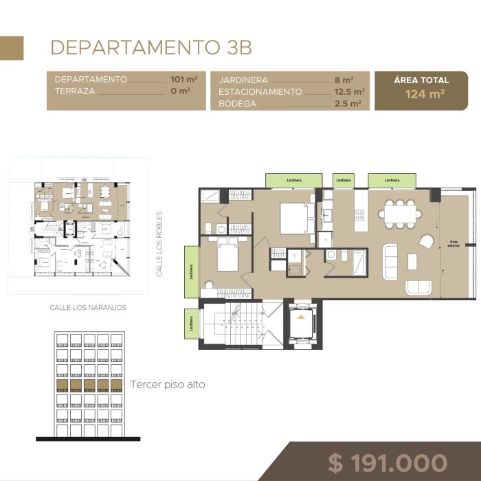 Naranjos 2-28 | Departamento 3B