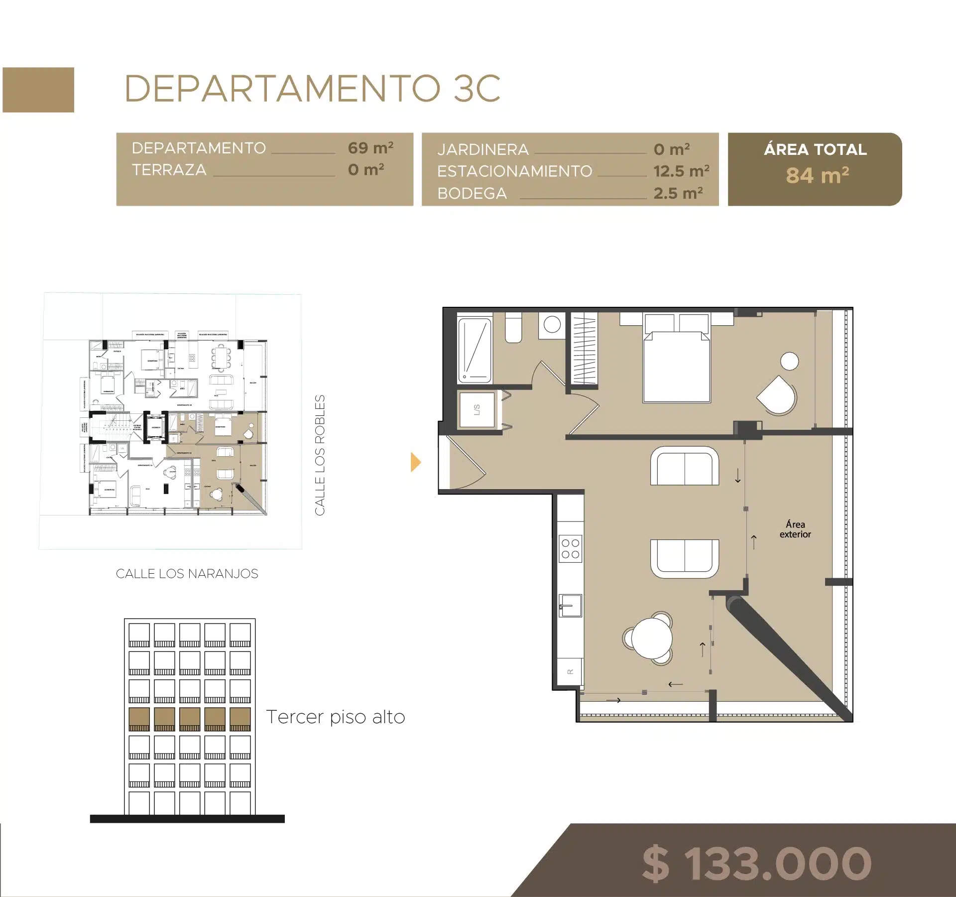 Departamento 3C en venta en Naranjos 2-28, Cuenca - CiuBaHo