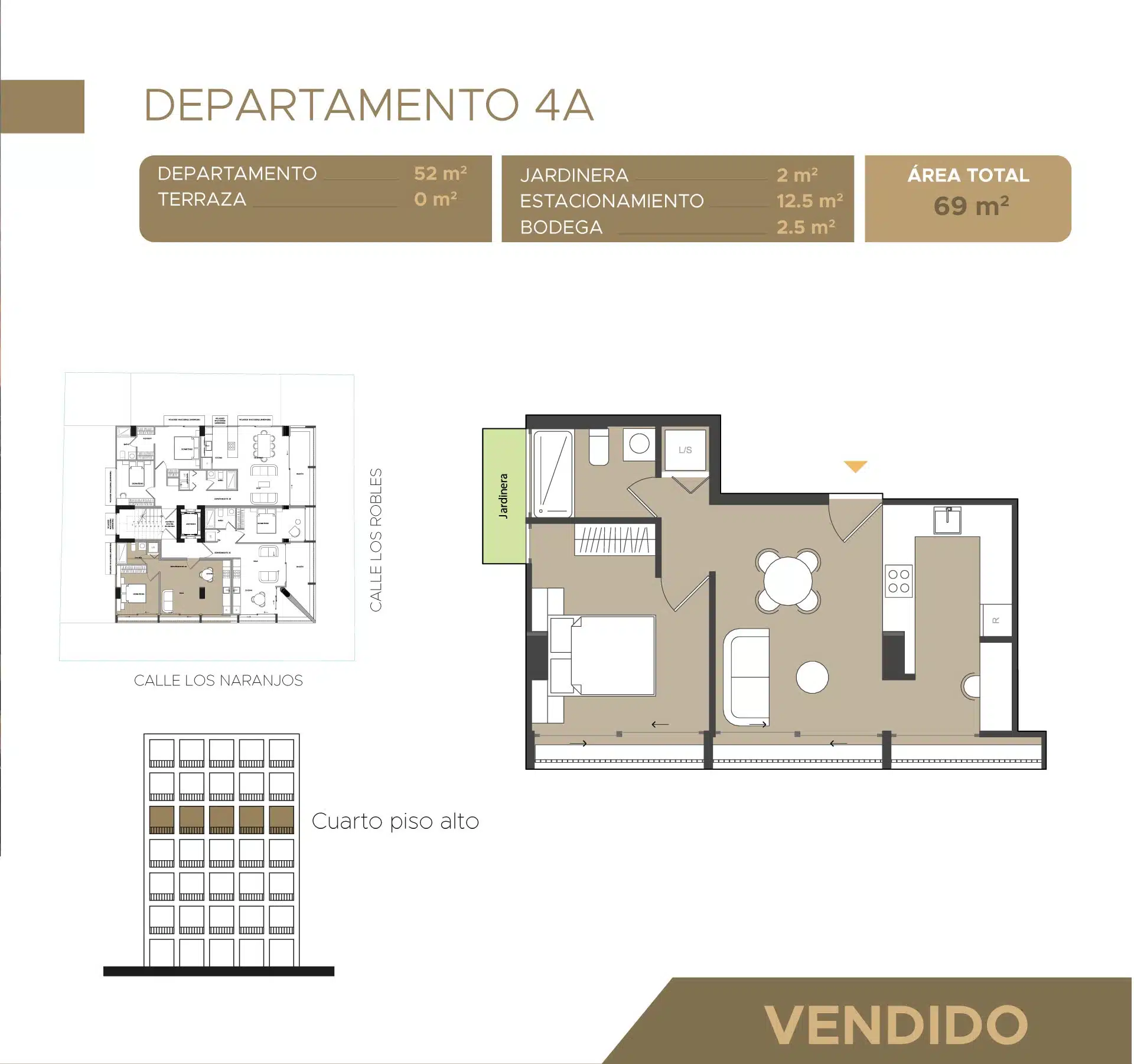 Departamento 4A en venta en Naranjos 2-28, Cuenca - CiuBaHo