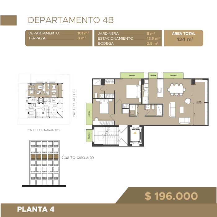 Naranjos 2-28 | Departamento 4B