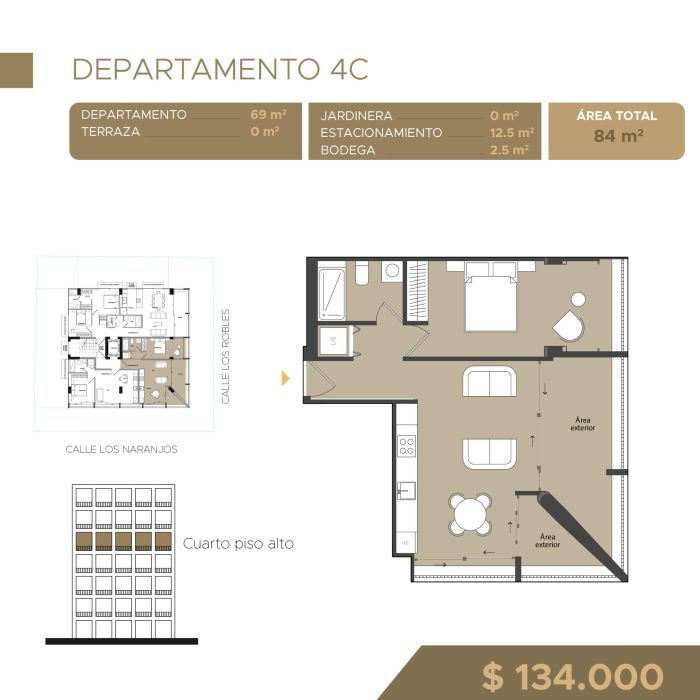 Naranjos 2-28 | Departamento 4C